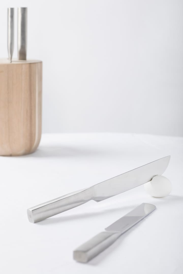 Set de cuchillos con bloque de cuchillos Base 5 piezas, Wood-steel grey Serax