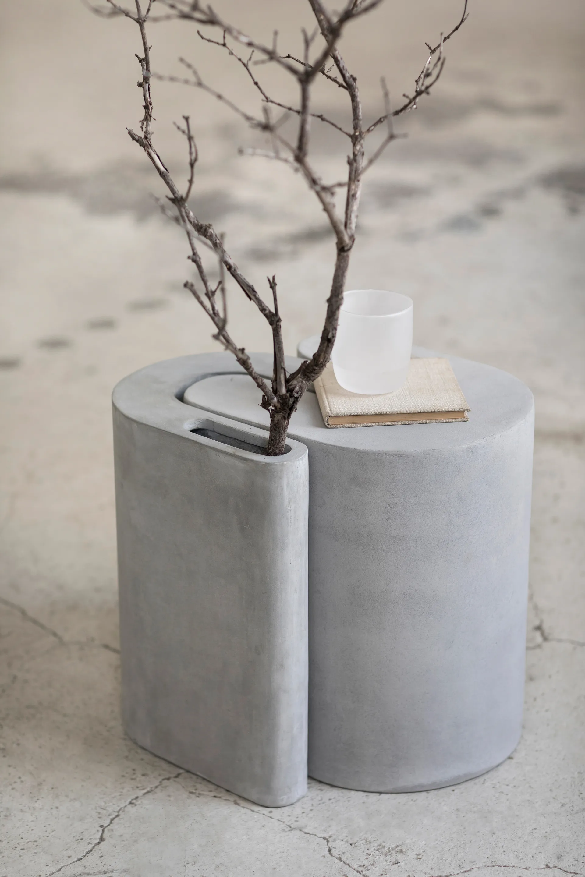 Taburete/Mesa auxiliar Concrete 37 cm, Grey Serax