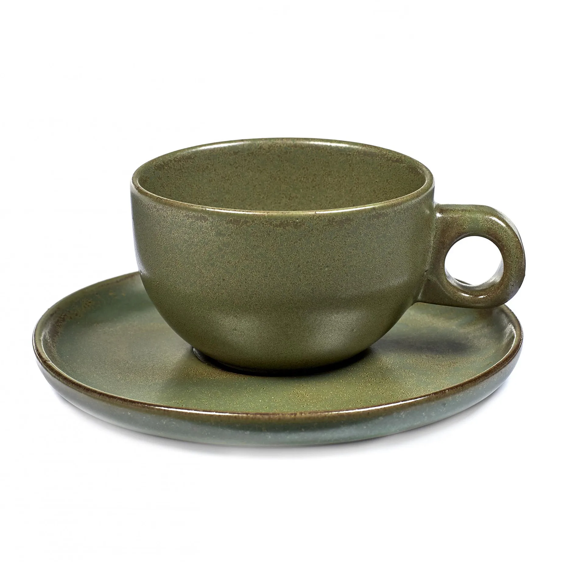 Taza cappuccino y platillo Surface 23 cl, Camogreen Serax