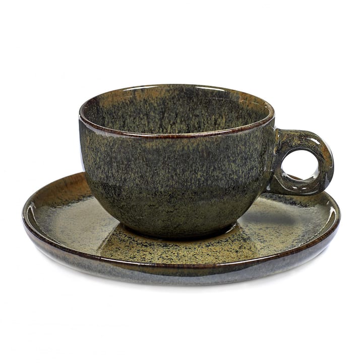 Taza cappuccino y platillo Surface 23 cl - Indi grey - Serax