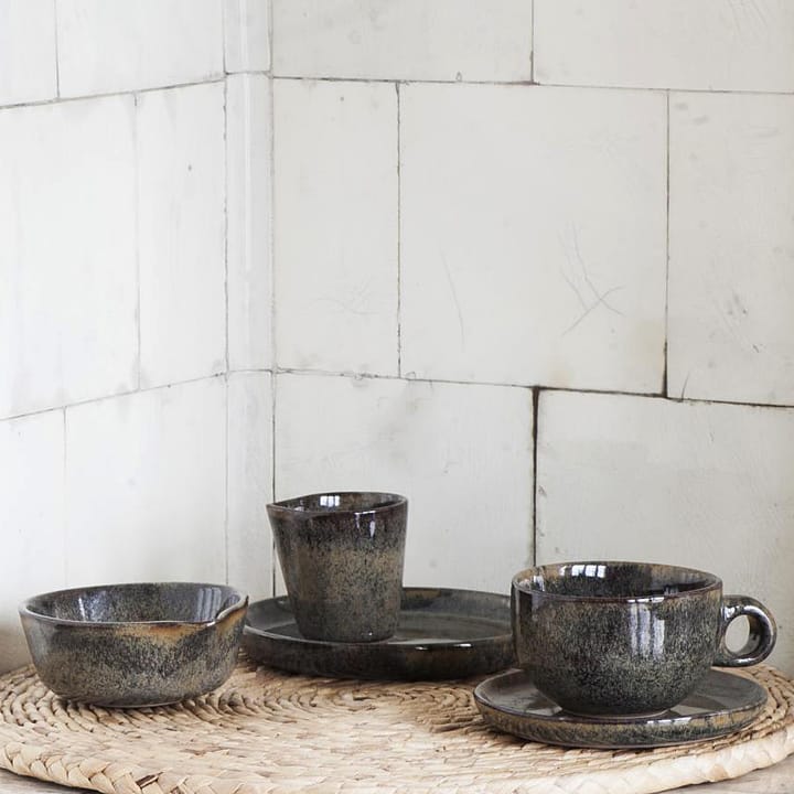Taza cappuccino y platillo Surface 23 cl, Indi grey Serax
