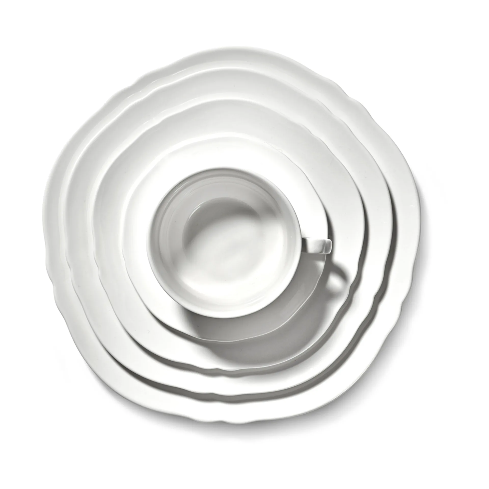 Taza de café Silhouette 19 cl set de 4, White Serax