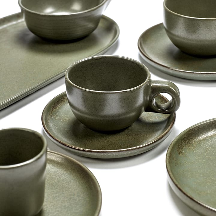 Taza de café y platillo Surface 13 cl, Camogreen Serax