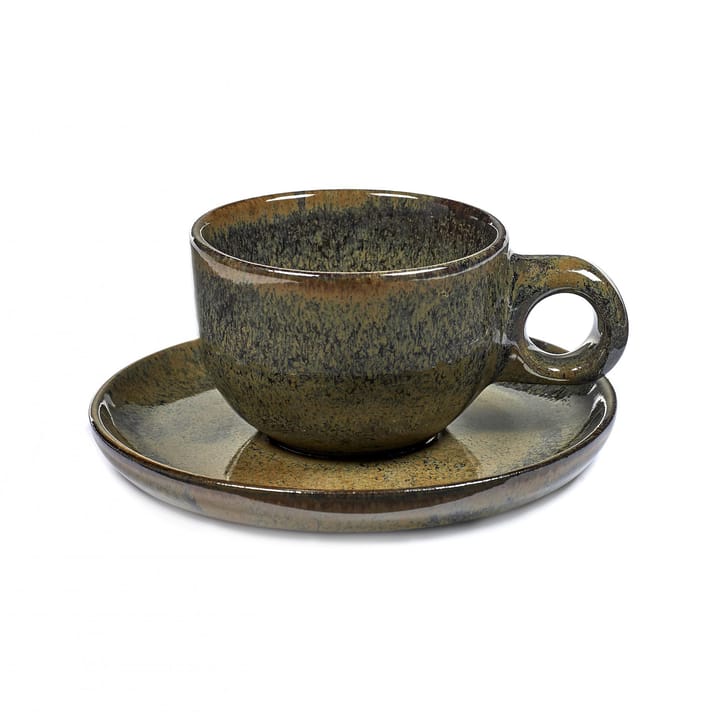 Taza de café y platillo Surface 13 cl - Indi grey - Serax