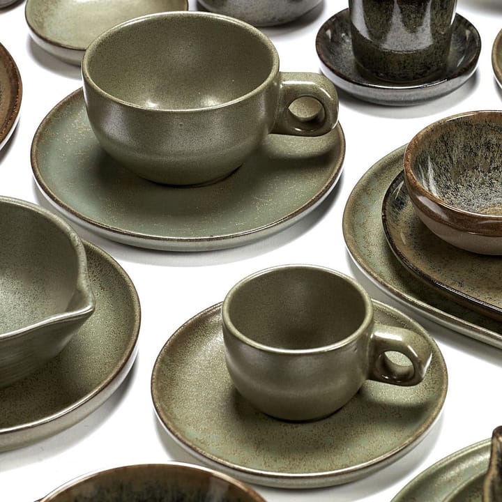 Taza espresso y platillo Surface 10 cl, Camogreen Serax