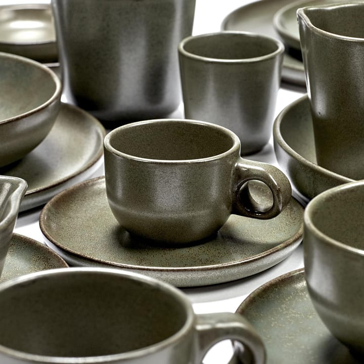 Taza espresso y platillo Surface 10 cl, Camogreen Serax