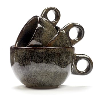 Taza espresso y platillo Surface 10 cl - Indi grey - Serax