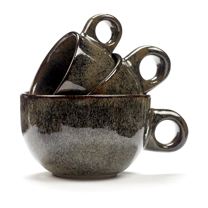 Taza espresso y platillo Surface 10 cl, Indi grey Serax