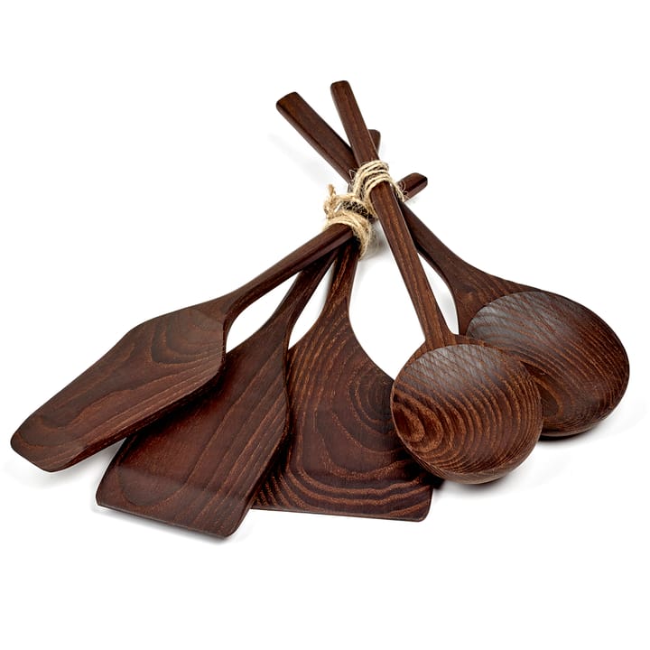Utensilios de cocina Pure 5 piezas, fresno oscuro Serax