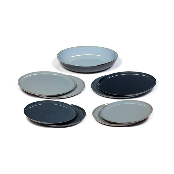 Vajilla de 9 piezas Terres de Rêves, Smokey blue-dark blue Serax