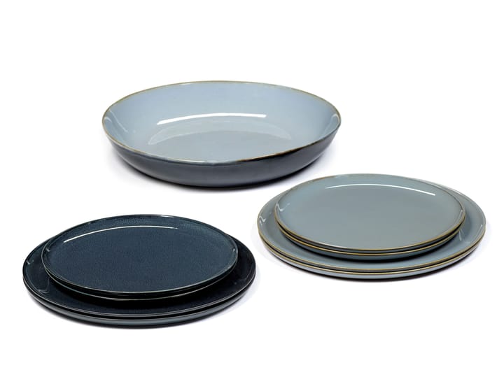 Vajilla de 9 piezas Terres de Rêves, Smokey blue-dark blue Serax