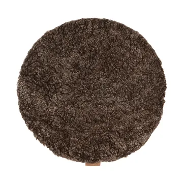 Jill cojín de asiento acolchado - Cappuccino (marrón), Ø36 cm - Shepherd of Sweden