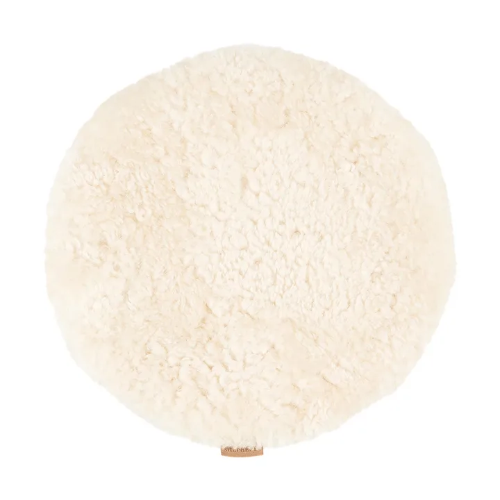 Jill cojín de asiento acolchado - Crema (blanco), Ø36 cm - Shepherd of Sweden