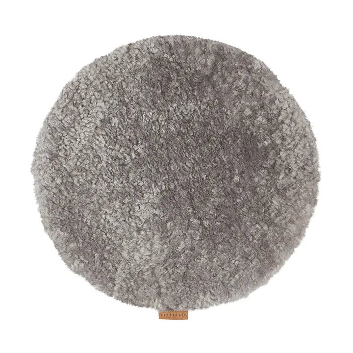 Jill cojín de asiento acolchado - Granito (gris), Ø36 cm - Shepherd of Sweden