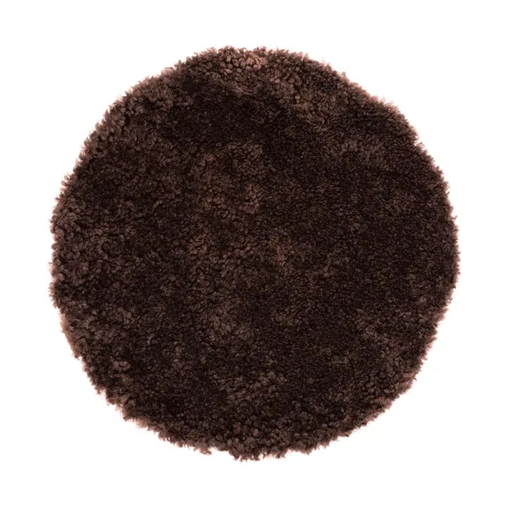 Jill cojín de asiento acolchado - Marrón oscuro (marrón), Ø36 cm - Shepherd of Sweden