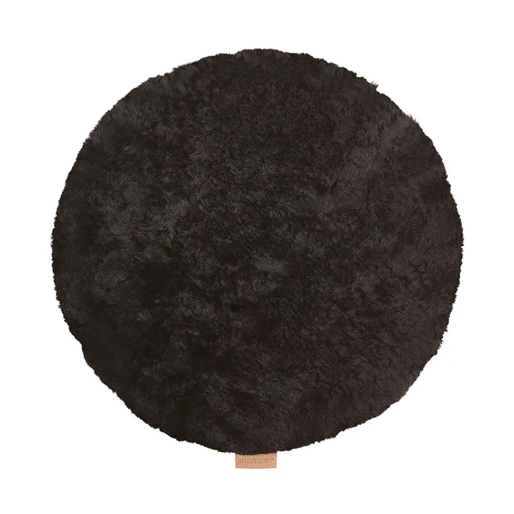 Jill cojín de asiento acolchado - Negro, Ø36 cm - Shepherd of Sweden