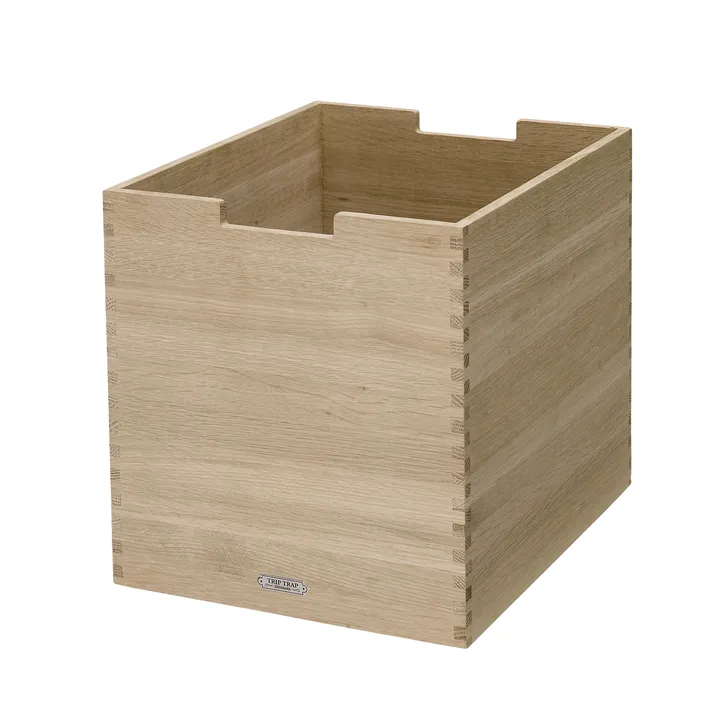 Caja de almacenaje Cutter, grande - roble - Skagerak
