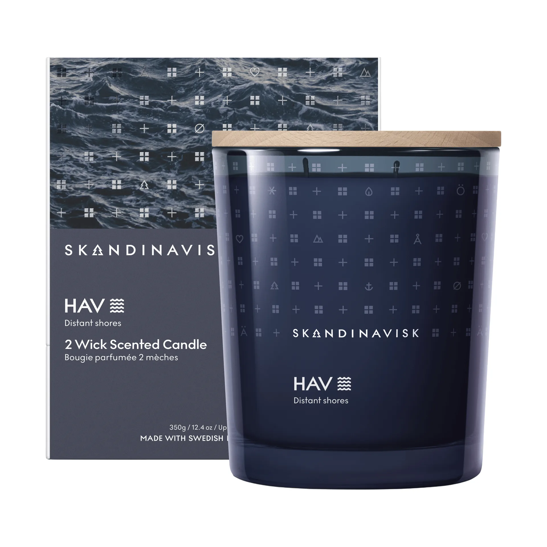 Hav vela aromática, 350 g, 2 mechas Skandinavisk