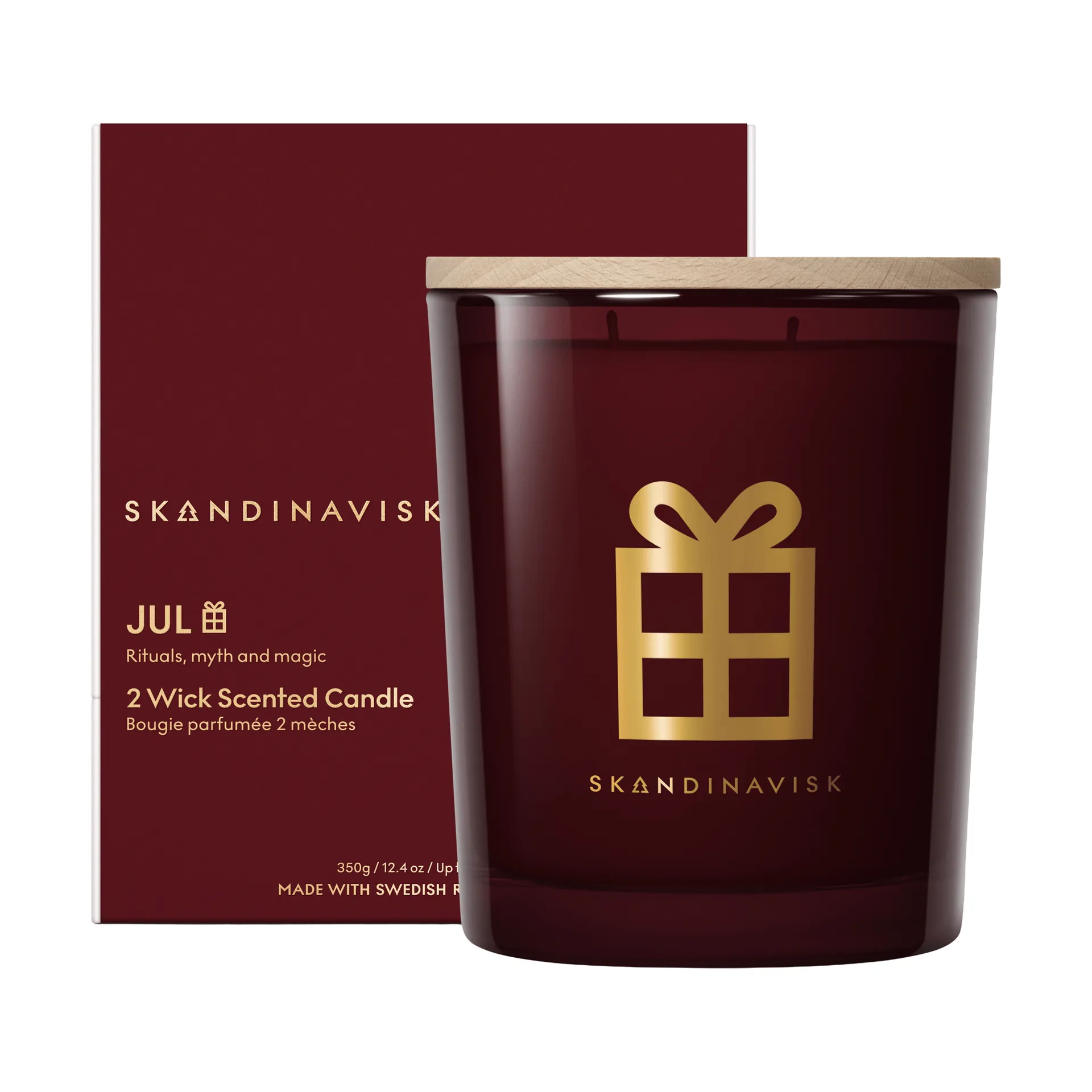 Jul Gold Symbol vela perfumada, 350 g, 2 mechas Skandinavisk