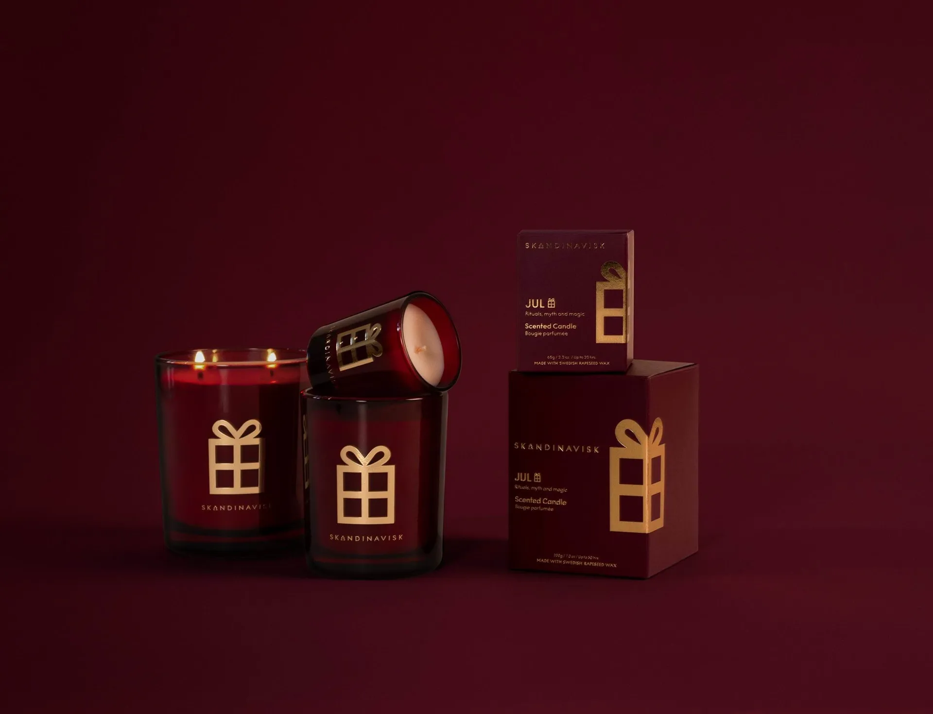 Jul Gold Symbol vela perfumada, 65 g Skandinavisk