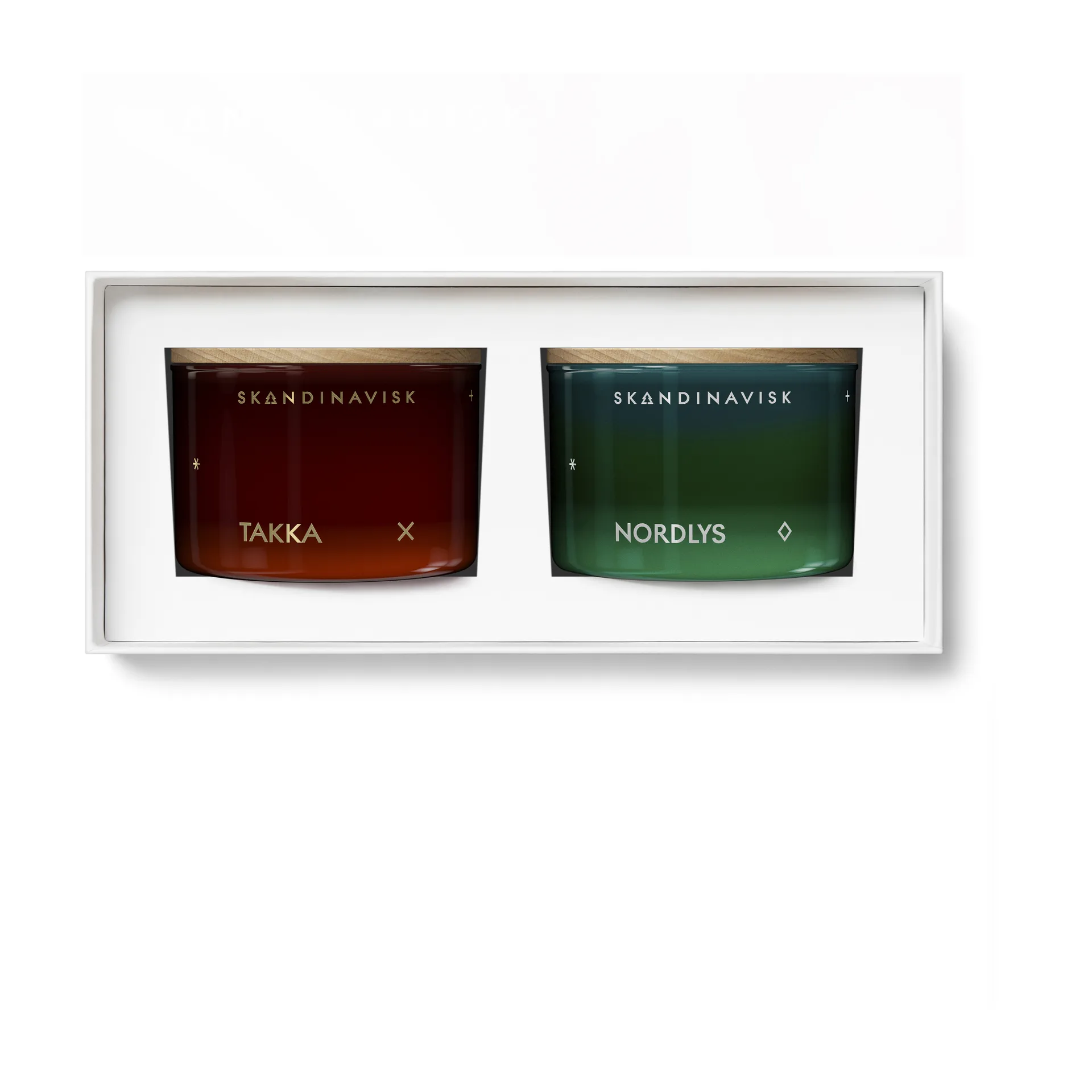 Set de regalo 2 velas Fire & Light Mini, 2x90 gr Skandinavisk