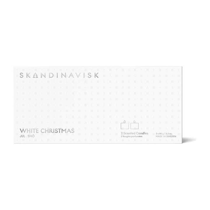 Set de regalo 2 velas White Christmas Mini - 2x90 gr - Skandinavisk