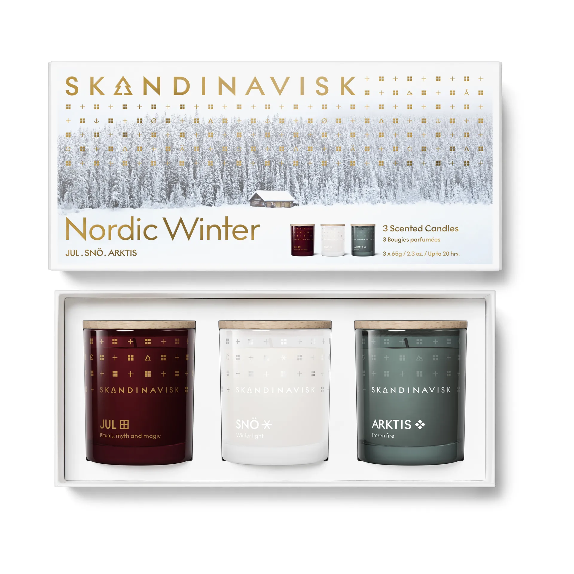 Set de regalo de velas aromáticas Nordic Winter 3 piezas, 65 g Skandinavisk