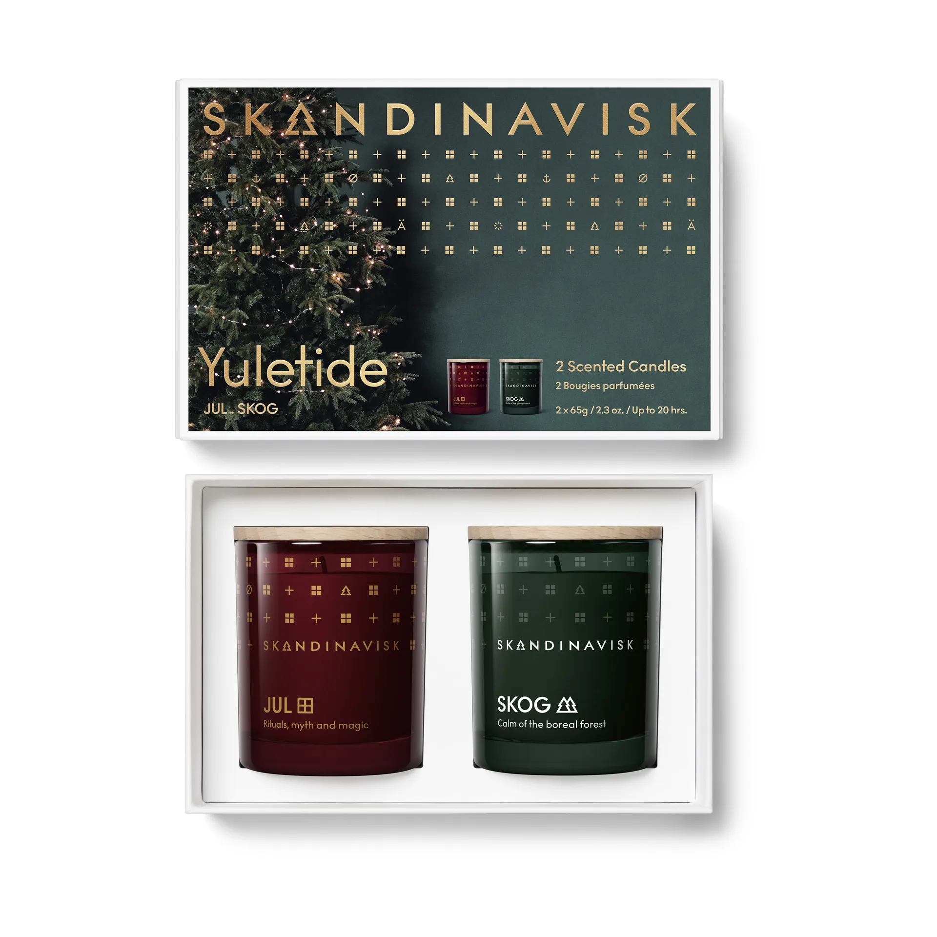 Set de regalo de velas aromáticas Yuletide 2 piezas, 65 g Skandinavisk