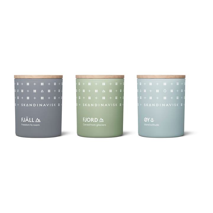 Set de regalo vela perfumada mini Explore, 3 piezas Skandinavisk