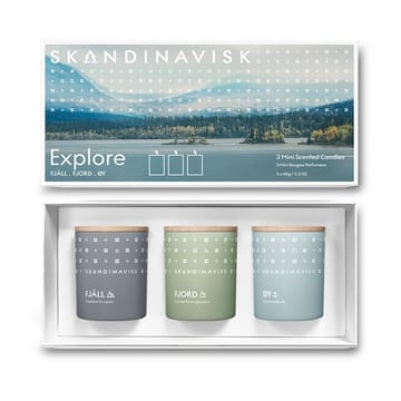 Set de regalo vela perfumada mini Explore - 3 piezas - Skandinavisk
