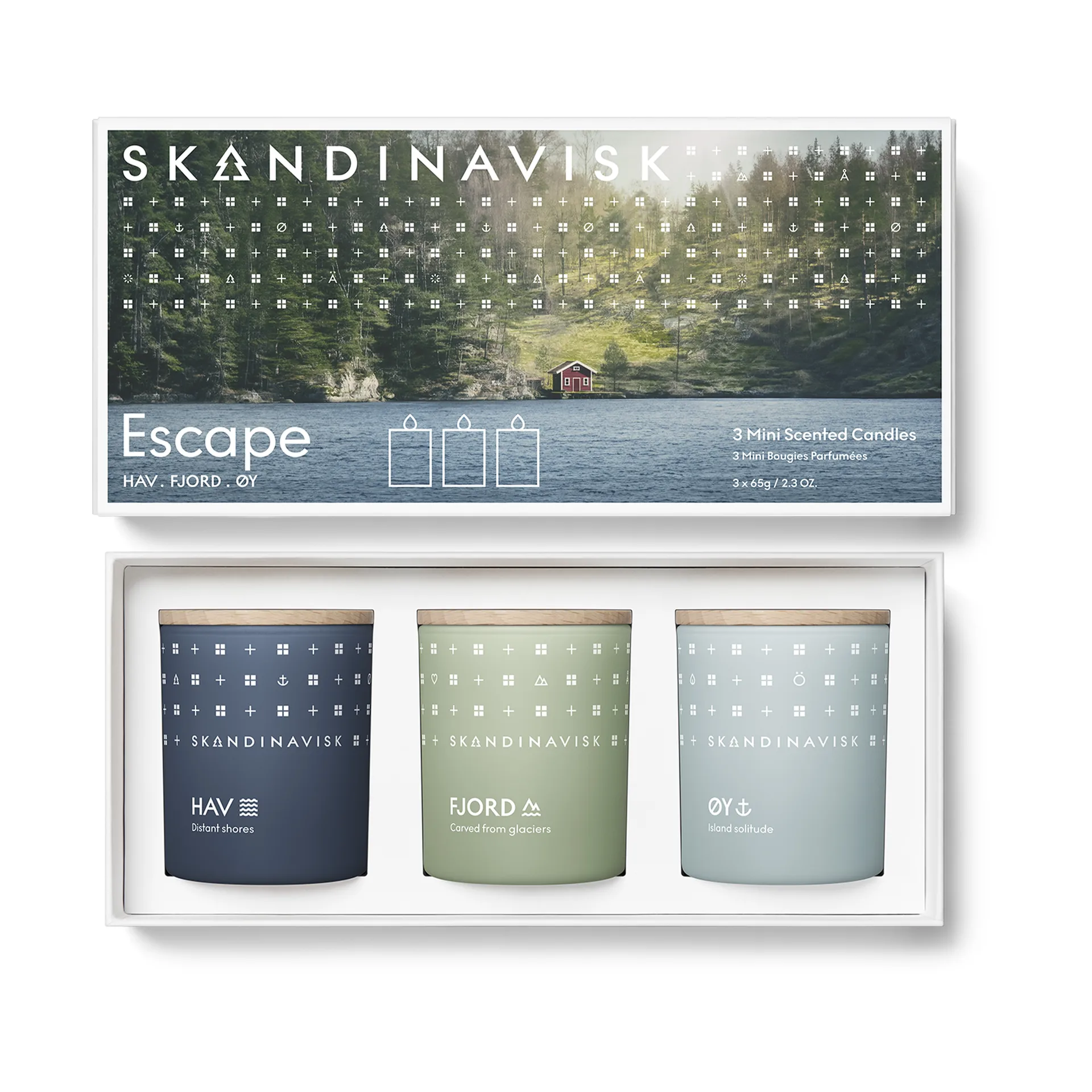 Set de velas perfumadas ESCAPE mini 3 piezas, 65 g Skandinavisk