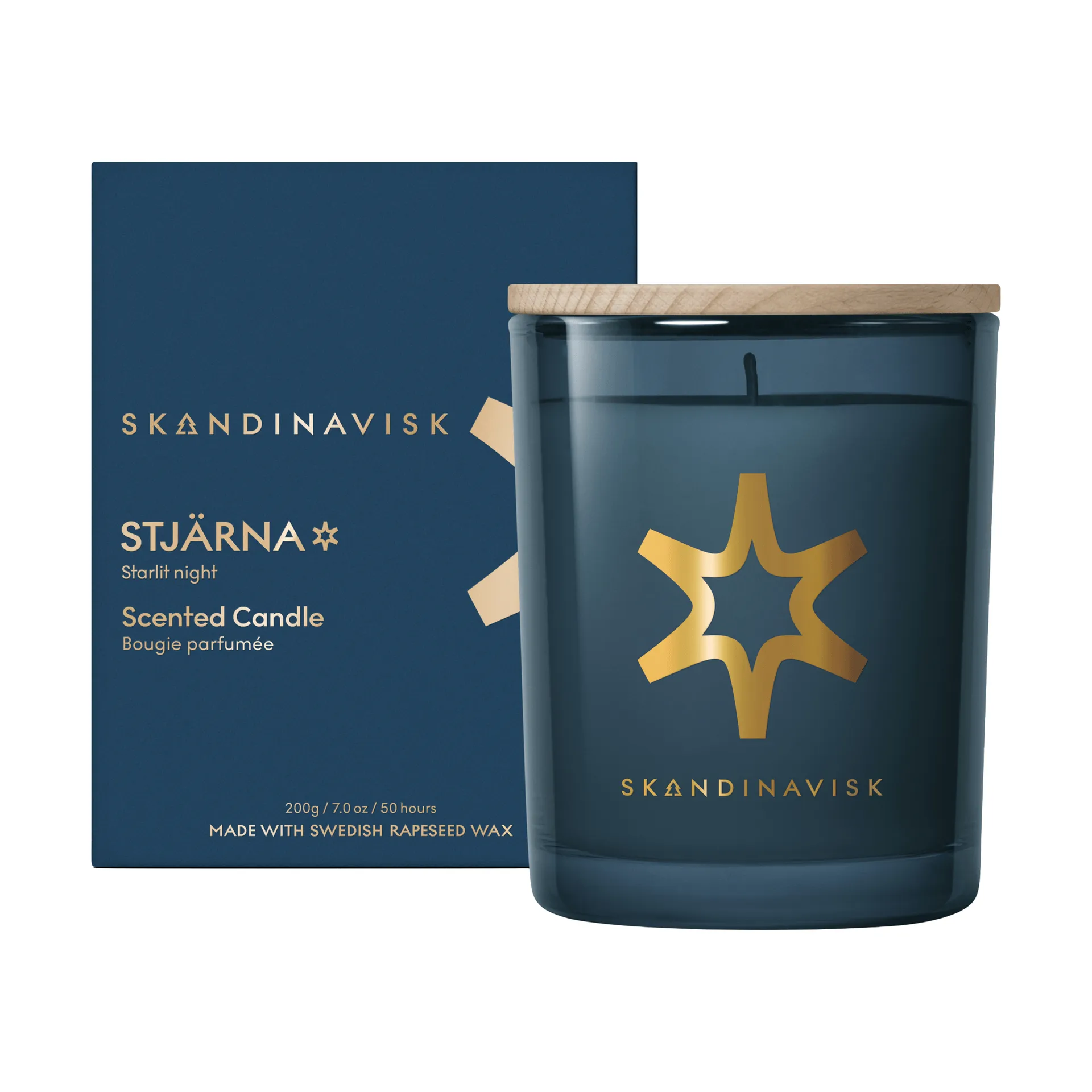 Vela aromática Stjärna Gold Symbol, 200 g Skandinavisk