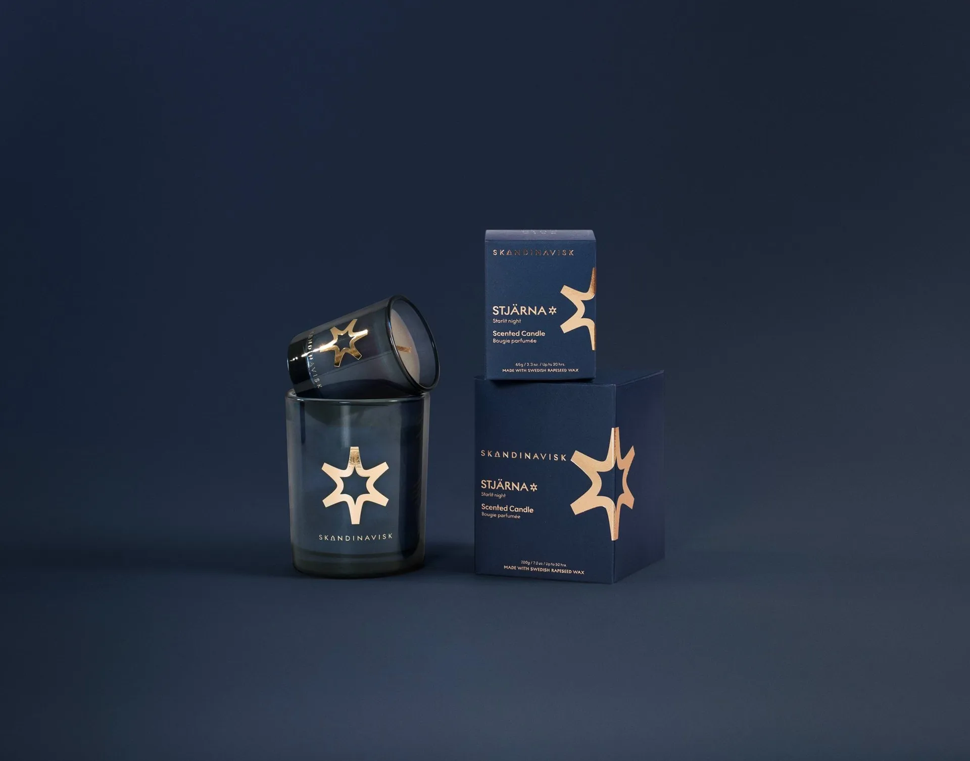 Vela aromática Stjärna Gold Symbol, 200 g Skandinavisk