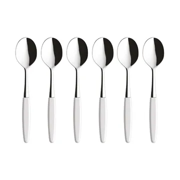6 Cucharas de postre Skaugum Pure White - Skaugum of Norway