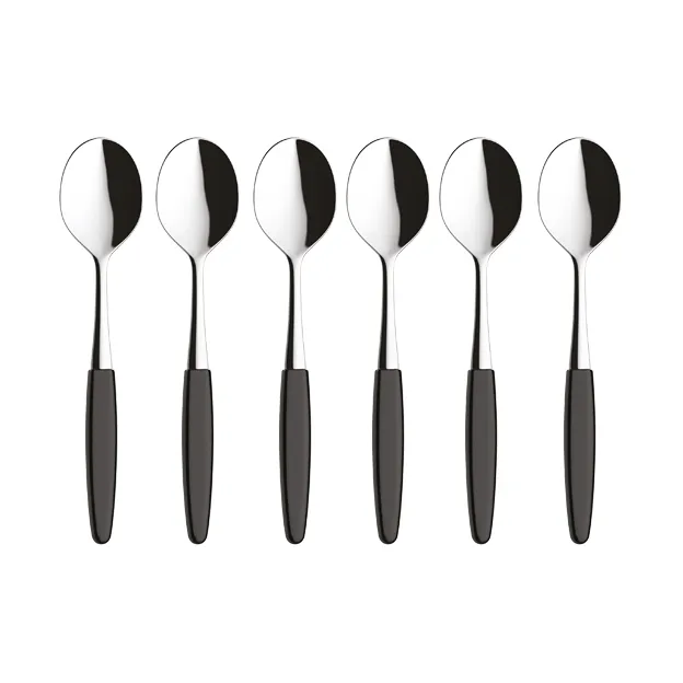 6 Cucharas de postre Skaugum Urban Black,  Skaugum of Norway