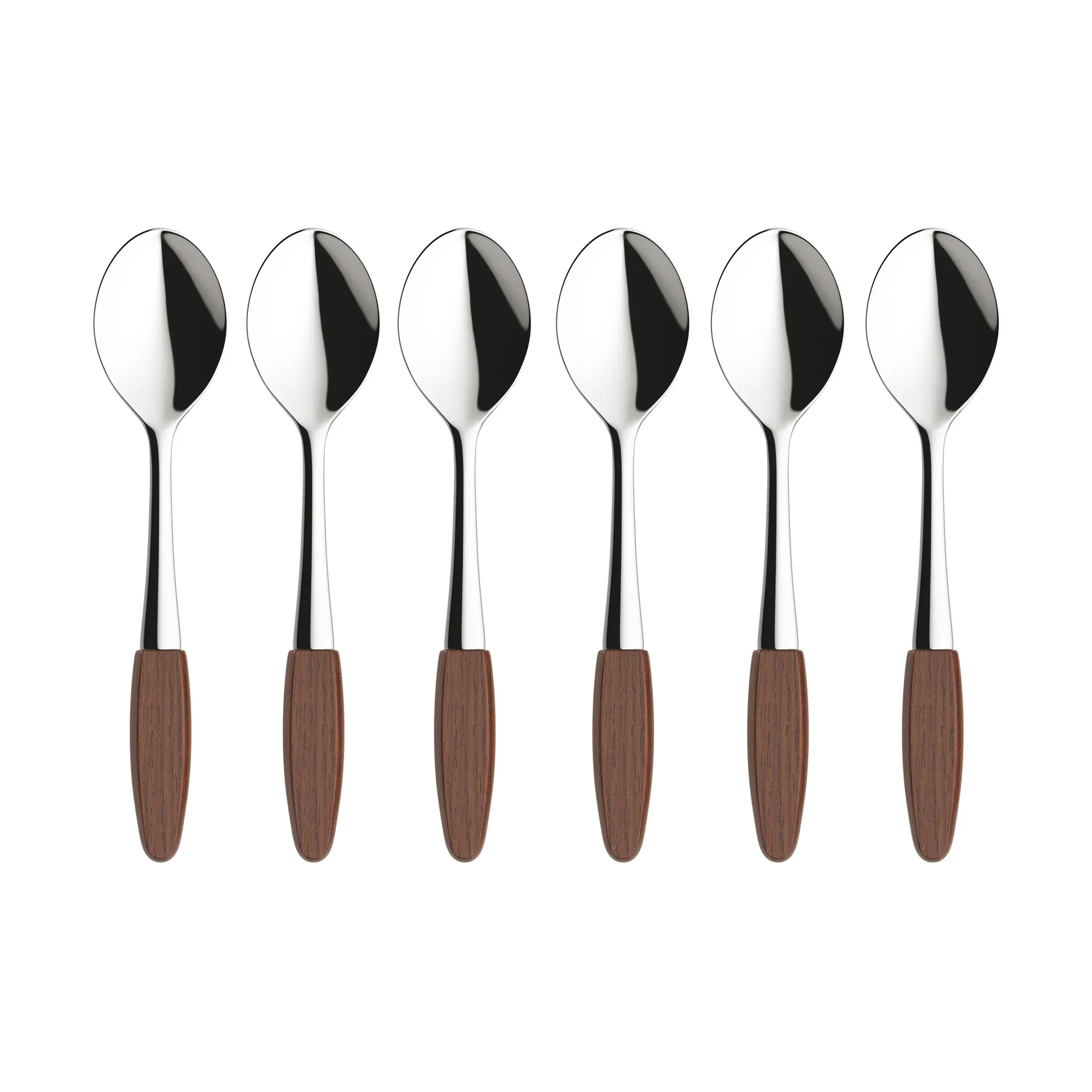 6 Cucharillas de té Skaugum Ecco Teak,  Skaugum of Norway