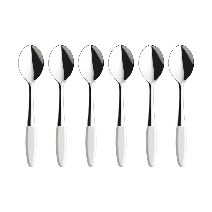 6 Cucharillas de té Skaugum Pure White - Skaugum of Norway