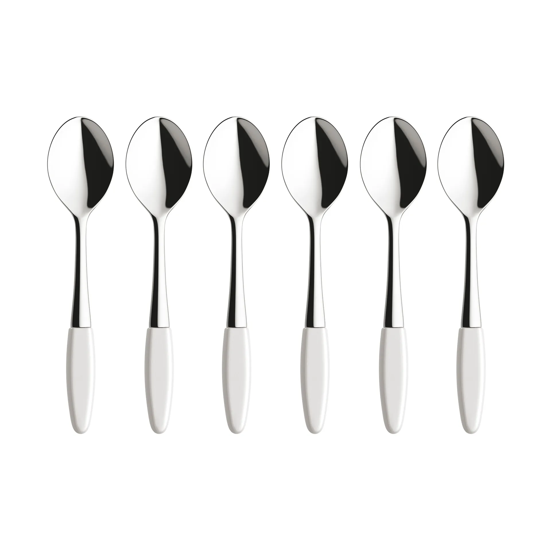 6 Cucharillas de té Skaugum Pure White Skaugum of Norway