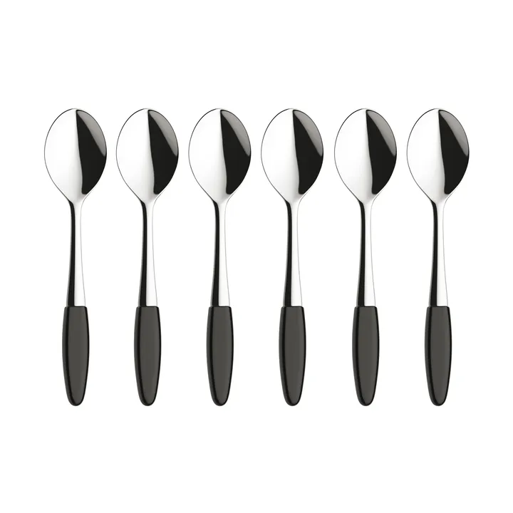 6 Cucharillas de té Skaugum Urban Black - Skaugum of Norway