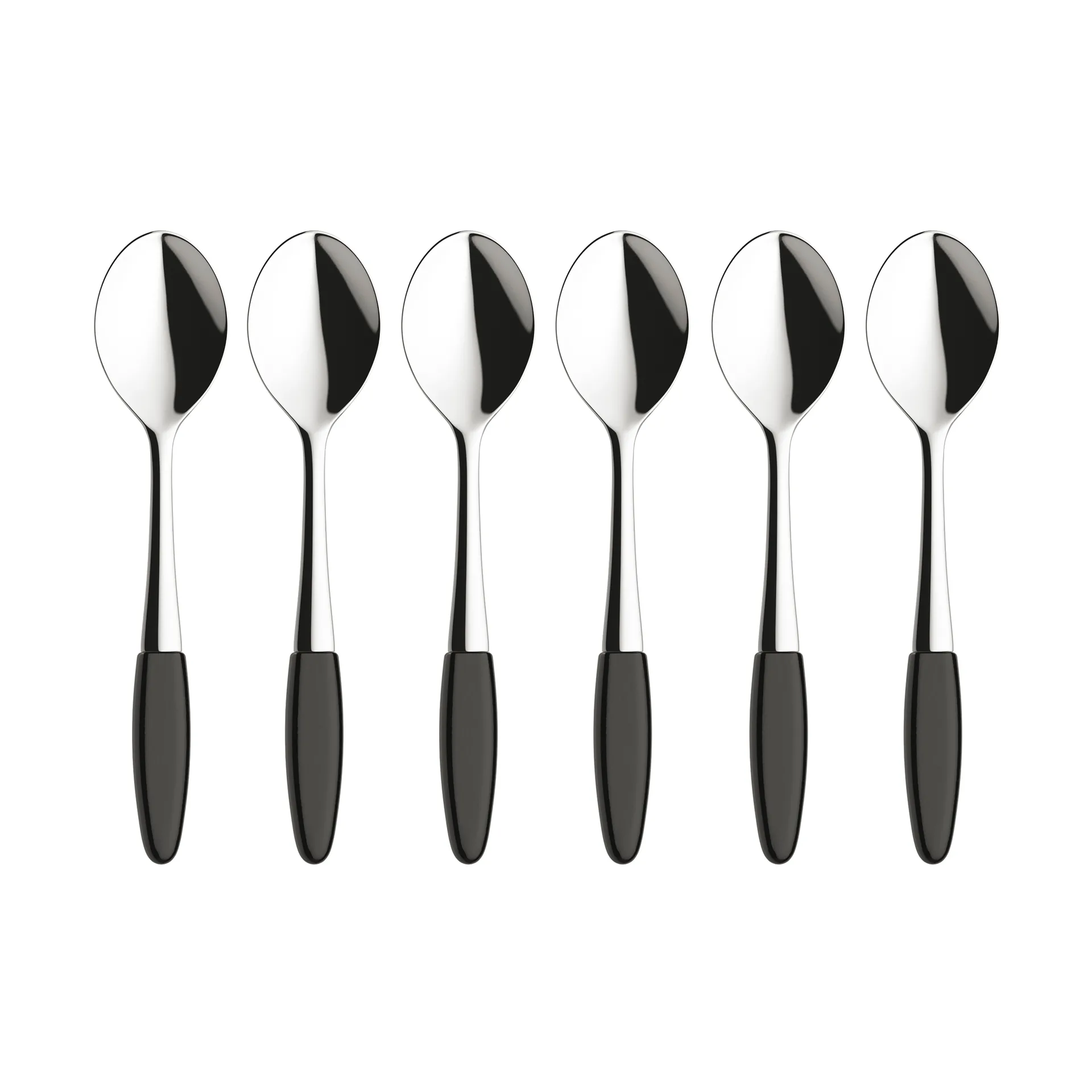 6 Cucharillas de té Skaugum Urban Black Skaugum of Norway