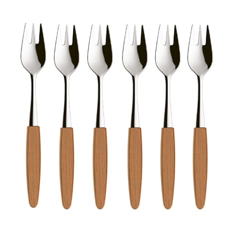 6 Tenedores de postre Skaugum Ecco Teak - undefined - Skaugum of Norway