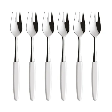 6 Tenedores de postre Skaugum Pure White,  Skaugum of Norway