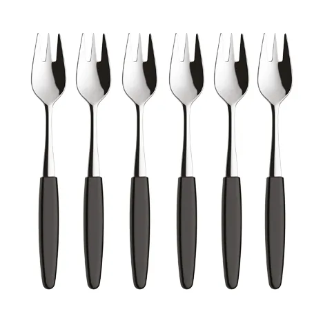 6 Tenedores de postre Skaugum Urban Black,  Skaugum of Norway