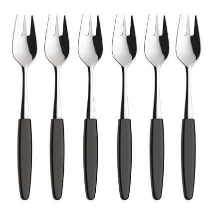 6 Tenedores de postre Skaugum - Urban Black - Skaugum of Norway