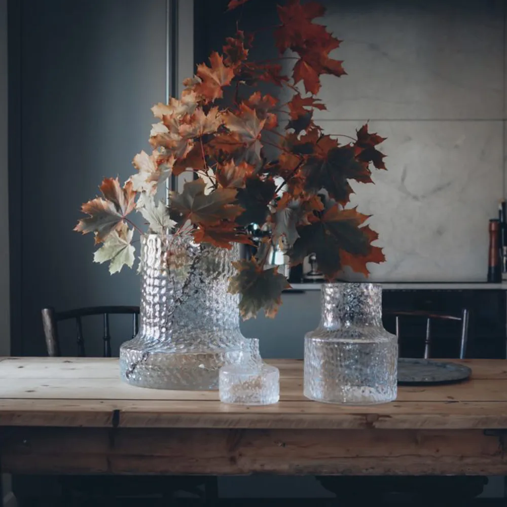 Jarrón Kolonn estructura, 30 cm Skrufs Glasbruk