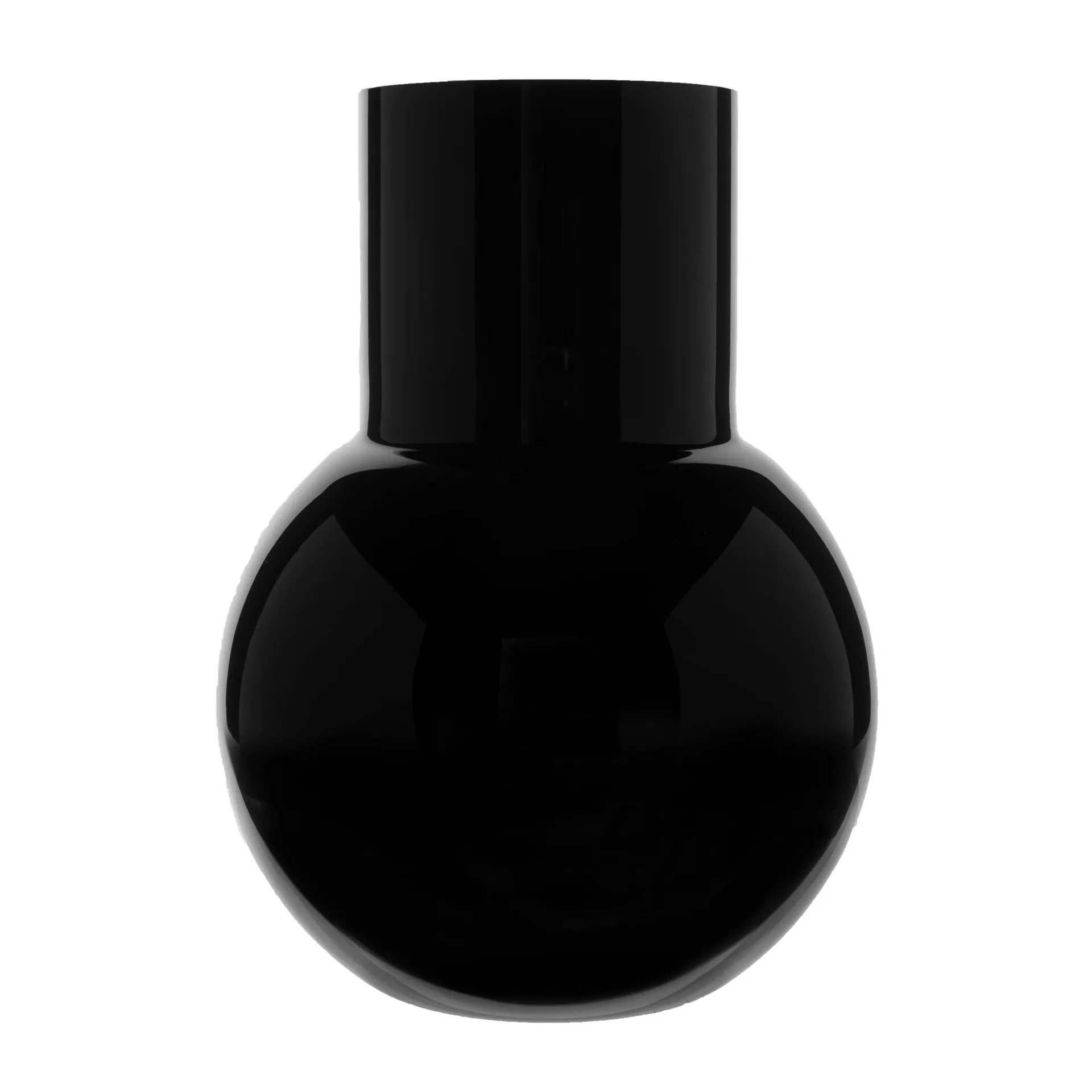Jarrón Pallo, negro 20 cm Skrufs Glasbruk