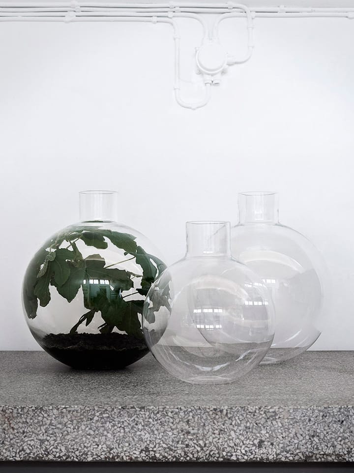 Jarrón Pallo, transparente 31 cm Skrufs Glasbruk
