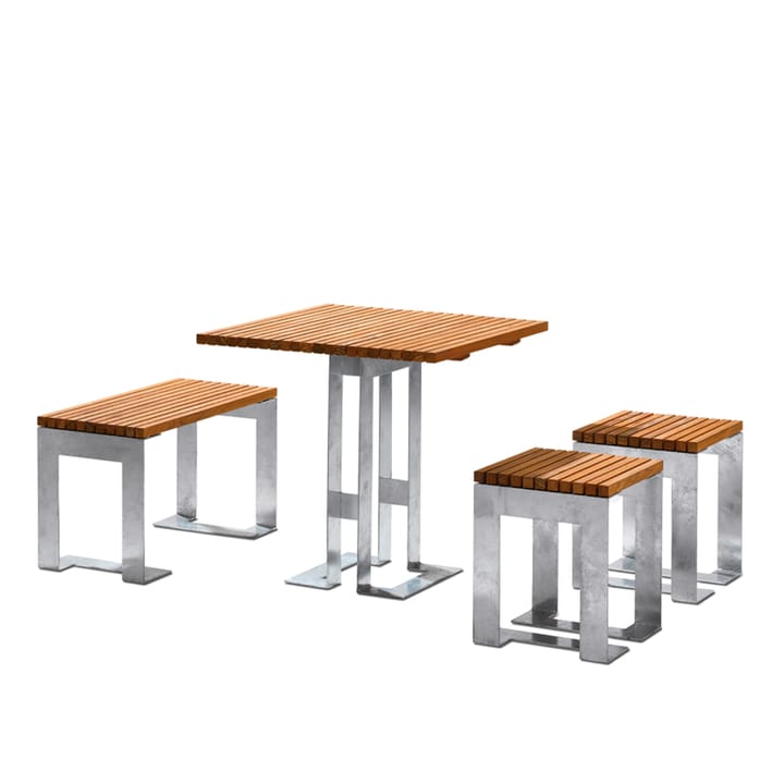 Banco Paus, Roble, soporte galvanizado SMD Design