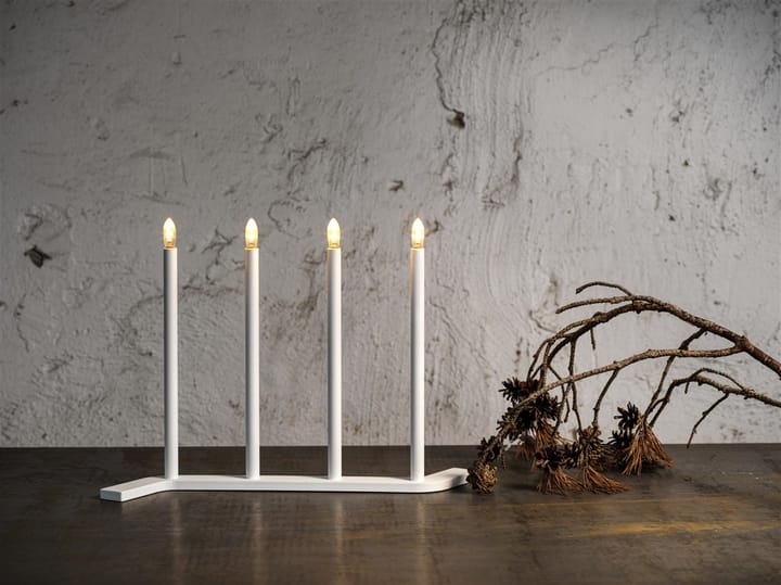 Candelabro de Adviento Advent RE, Blanco, 4 bombillas SMD Design