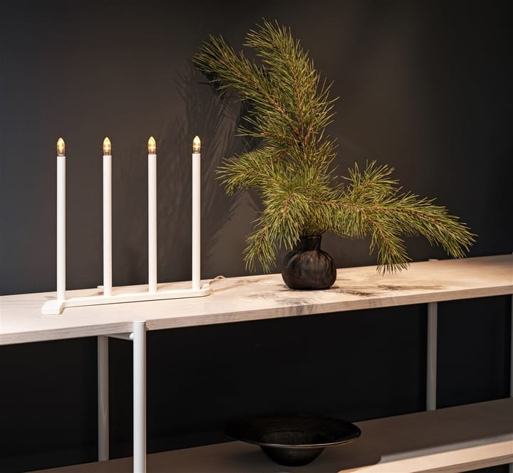 Candelabro de Adviento Advent RE, Blanco, 4 bombillas SMD Design